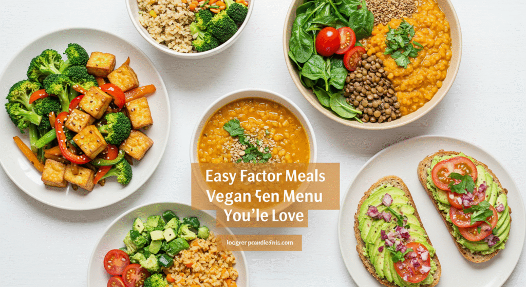 factor meals vegan menu