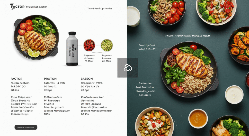 Factor High Protein Meals Menu