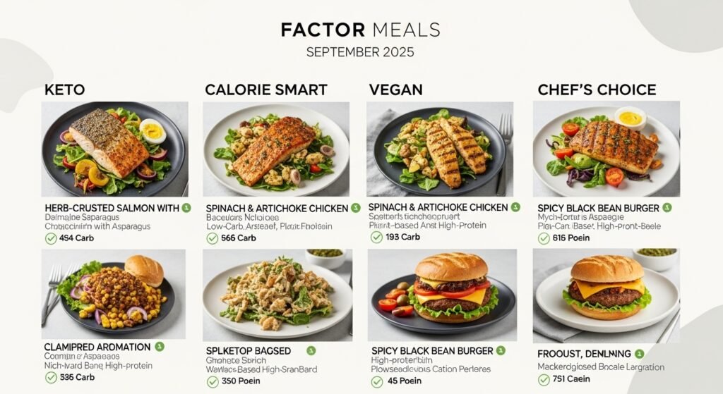 Factor meals menu September 2025