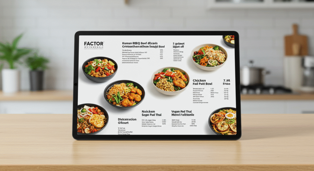 factor meals menu list