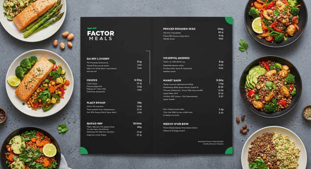 See Factor Meals Menu